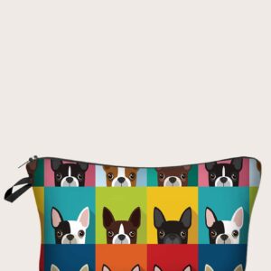 1pc Colorful Cartoon Puppy Cosmetic Bag Hand Storage Lazy Portable Wash Bag Cosmetic Bag Makeup Bag For Women Girls